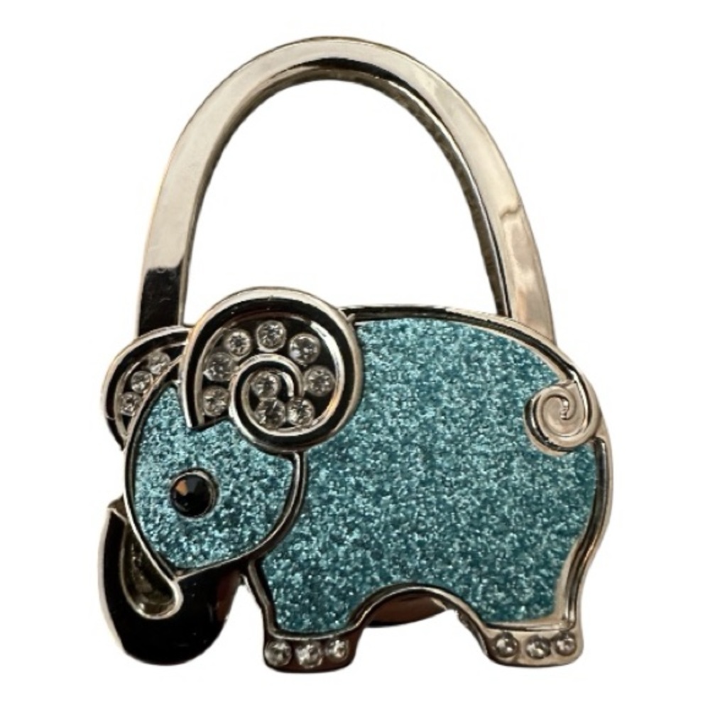 Elephant Purse Holder - New Handbag‎ Accessory - Bag Hook NEW Sparkling Blue